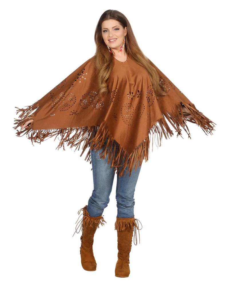 60er Jahre Kostüm Poncho