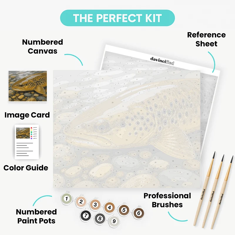 Golden Trout Close-Up - Paint by Numbers Kit