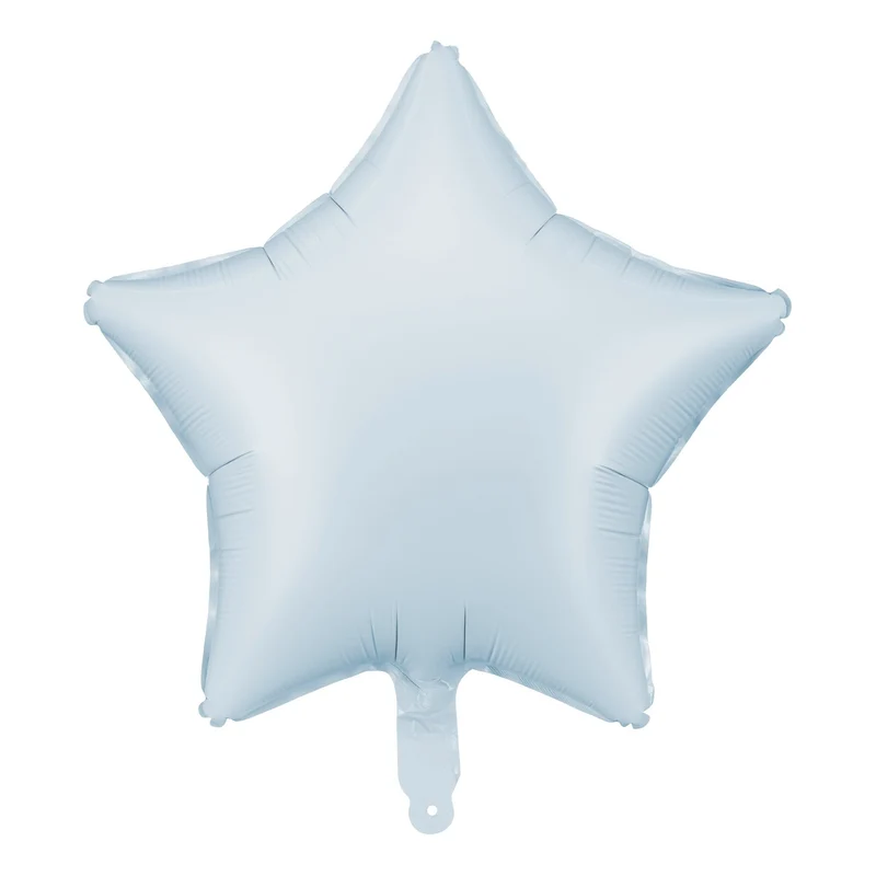 Stern-Folienballon Hellblau Pastell
