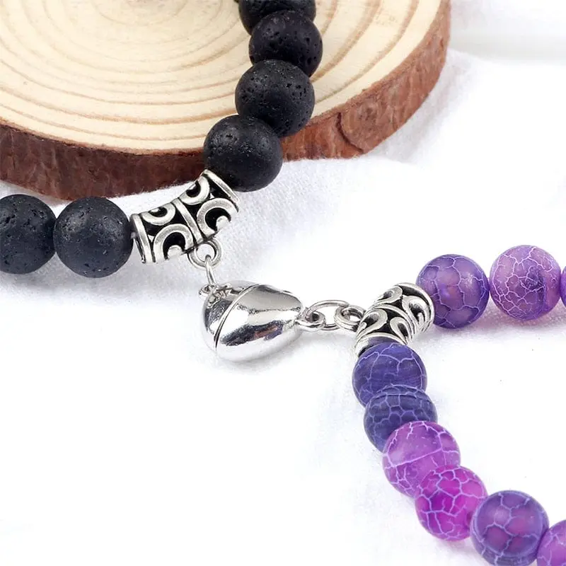 Bracelet Couple Aimanté Coeur