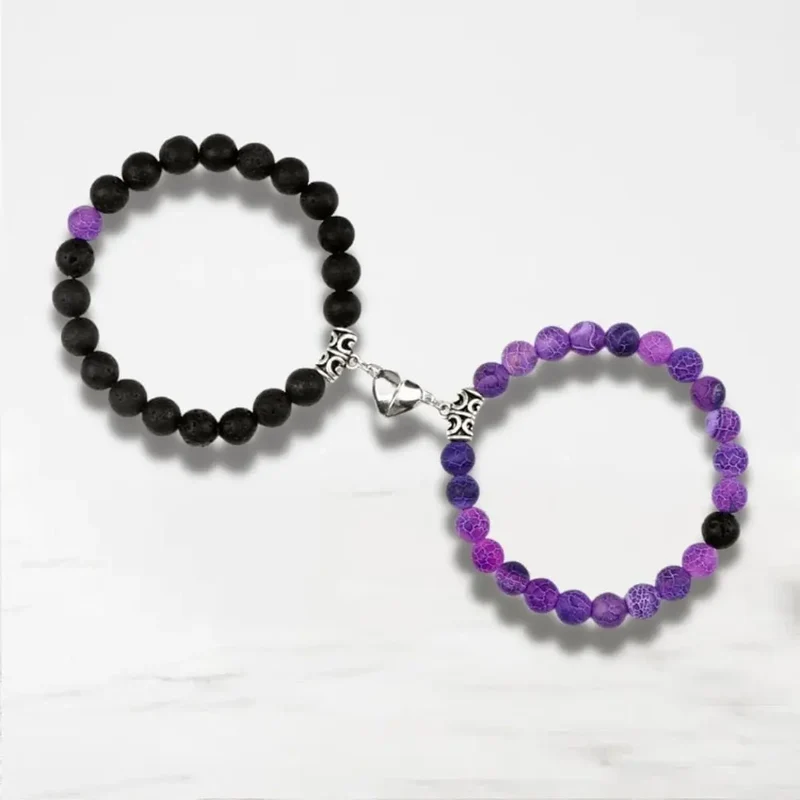 Bracelet Couple Aimanté Coeur
