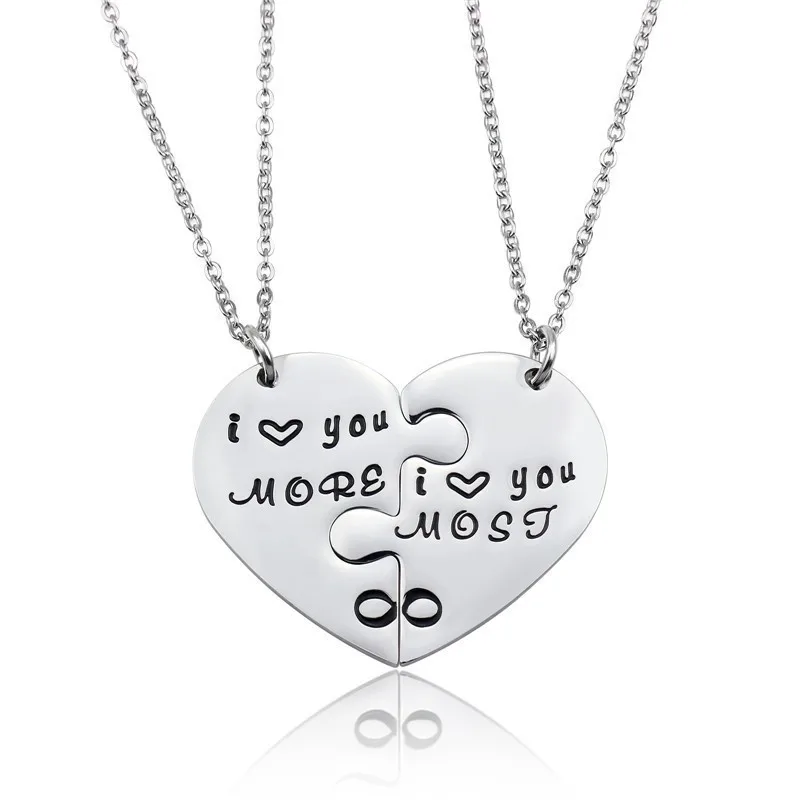 Couple Engraved Necklace