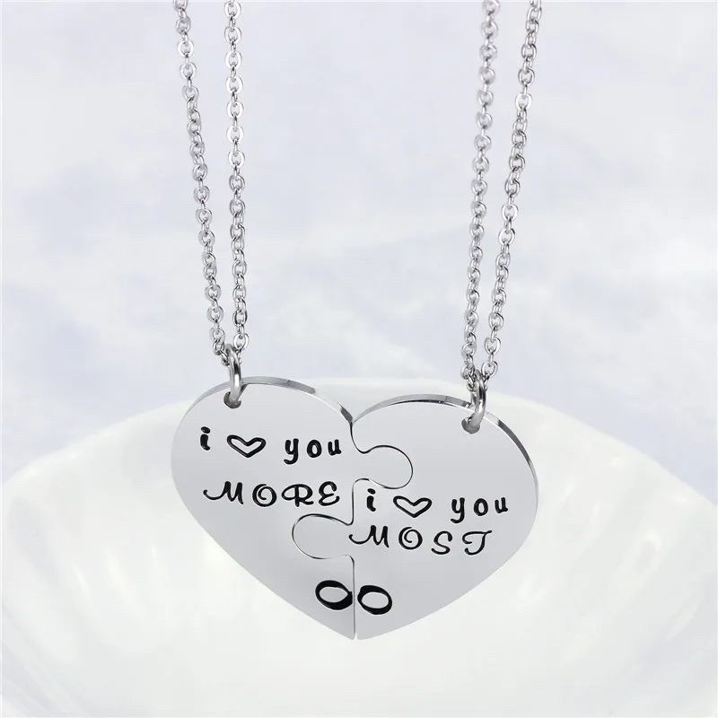 Couple Engraved Necklace