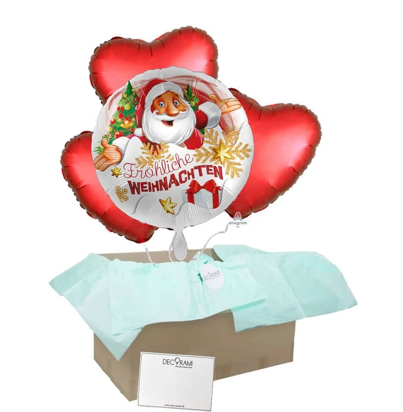 Heliumballon-Geschenk "Fröhliche Weihnachten"