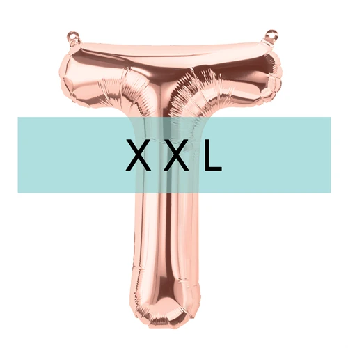 Buchstaben Ballon T XXL Roségold