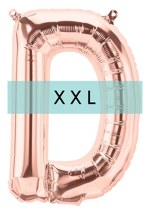 Buchstaben Ballon D XXL Roségold