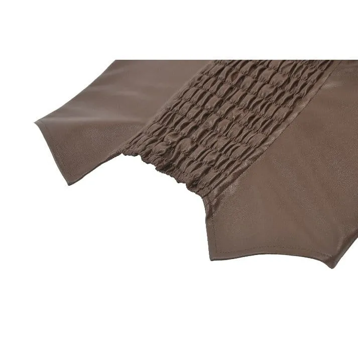 Steampunk-Weste für Damen mit Schnallenriemen, seitlichem Reißverschluss und Cut-Outs