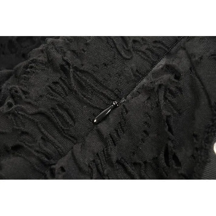 Punk-Slipkleid für Damen mit Ösenriemen und asymmetrischem Saum