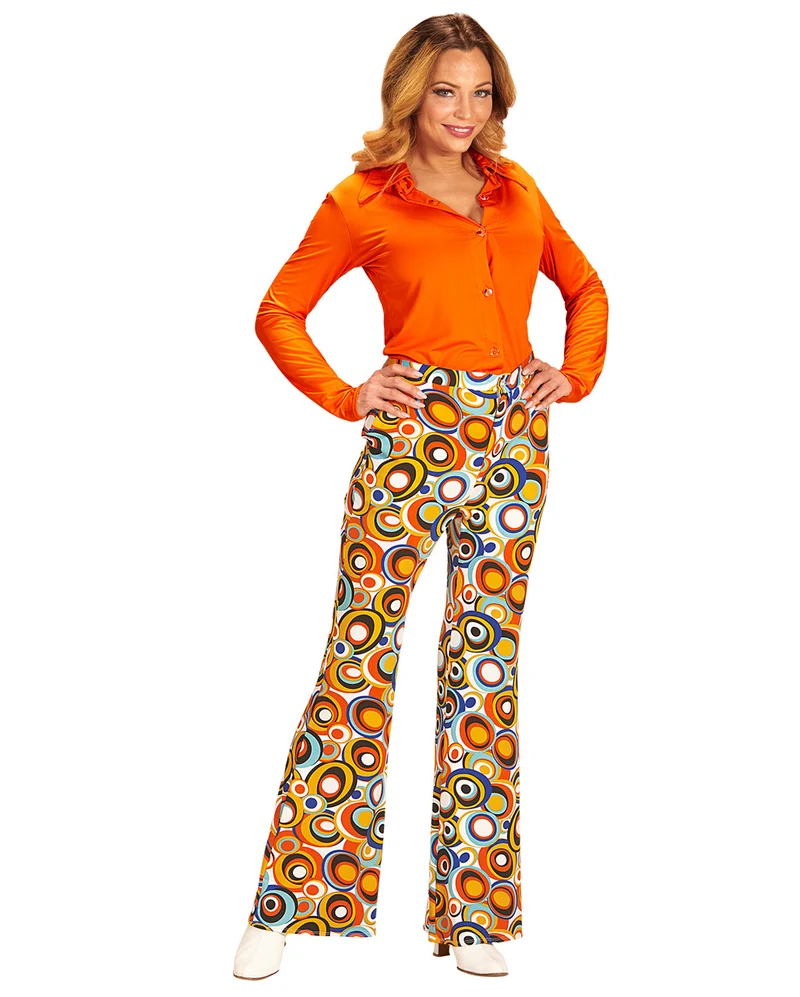 Groovy 70`s Damen-Schlaghose Bubbles