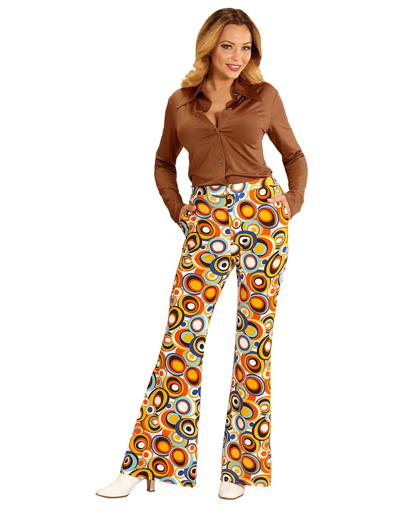 Groovy 70`s Damen-Schlaghose Bubbles