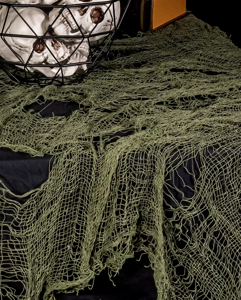 Halloween Lumpenstoff Grün 300x75cm