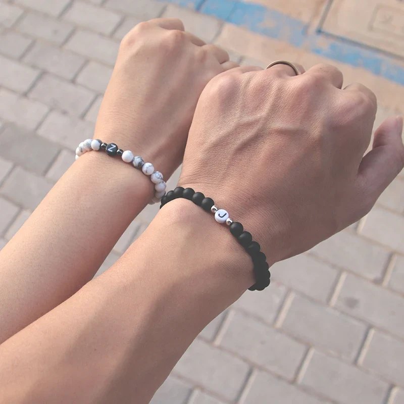 Pärchen Armband Perlen Mit Buchstaben
