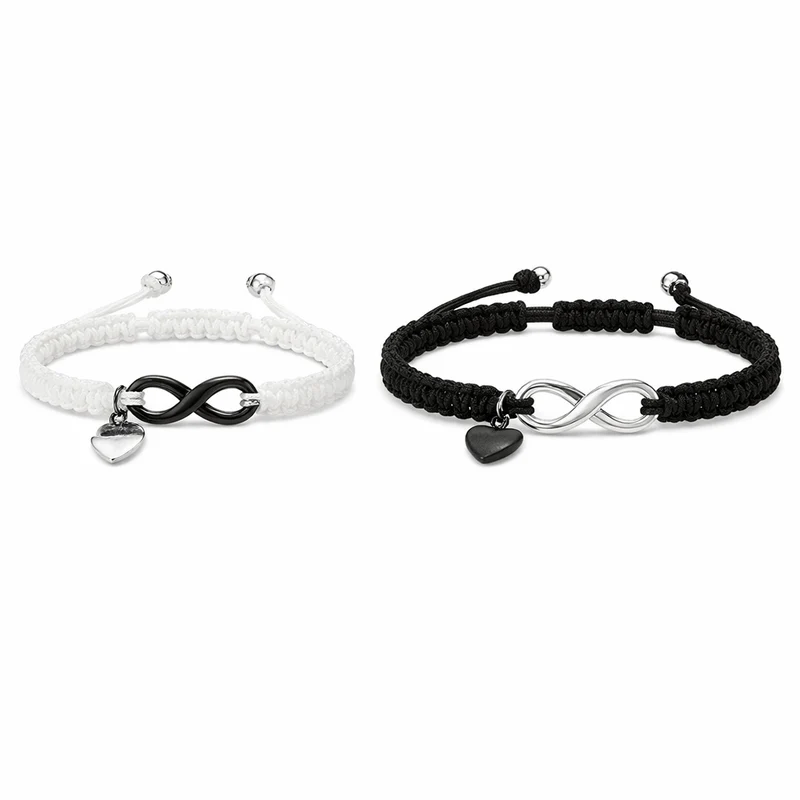 Pärchen Armband Schwarz Weiß