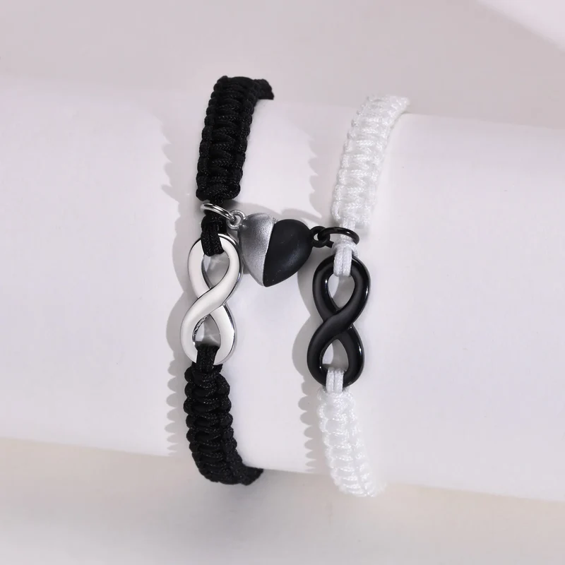 Pärchen Armband Schwarz Weiß