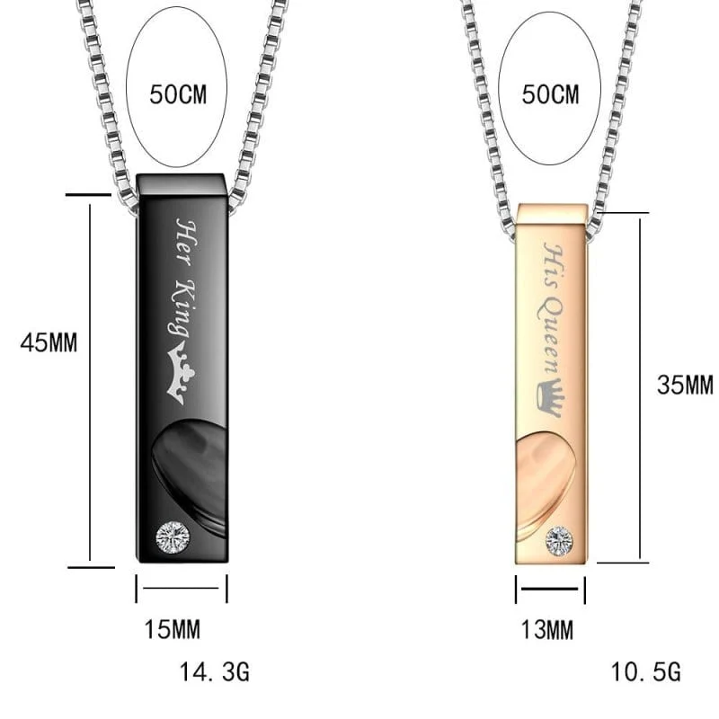 Schmuck Duo Paar Halskette