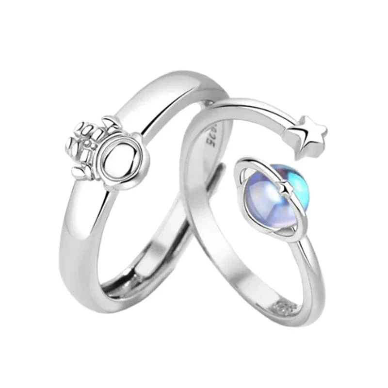 Ring Planet Und Astronaut 2Pcs