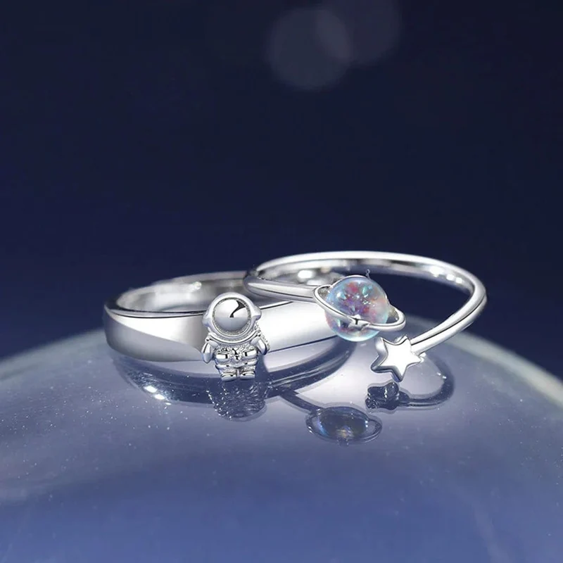 Ring Planet Und Astronaut 2Pcs