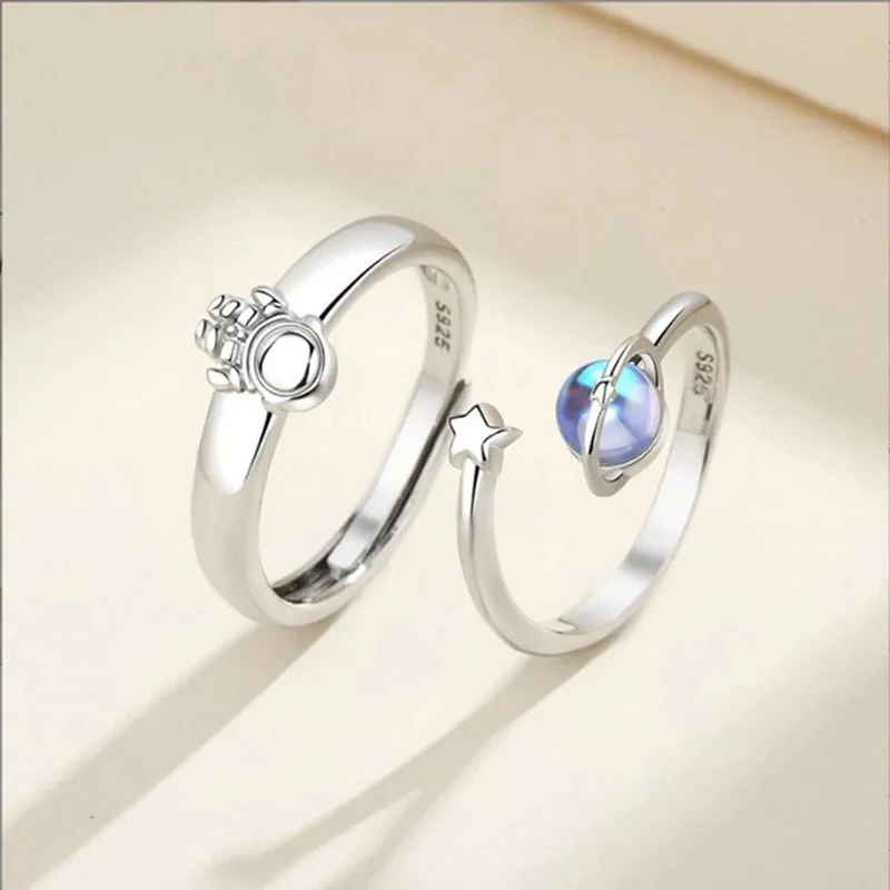 Ring Planet Und Astronaut 2Pcs