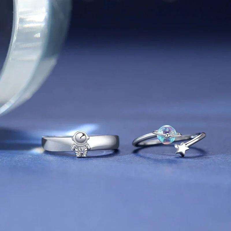 Ring Planet Und Astronaut 2Pcs
