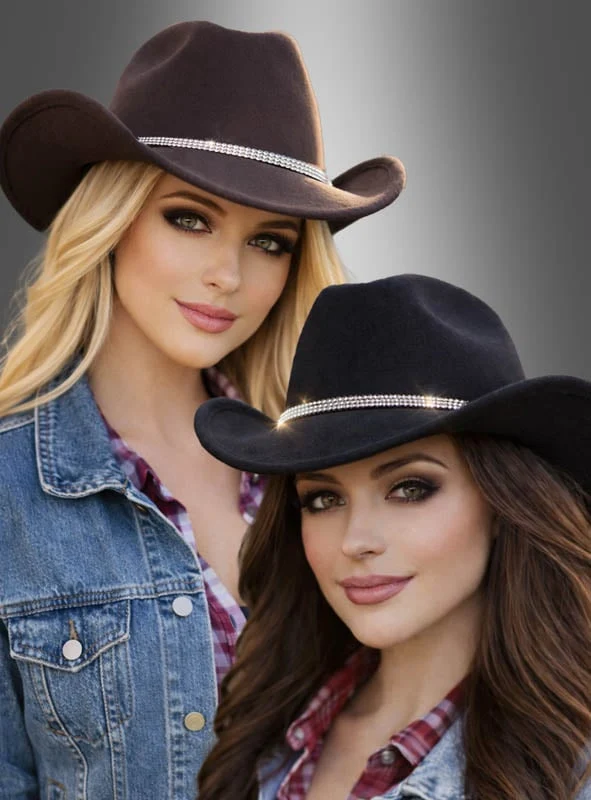 Cowboy Hut mit Strass Deluxe