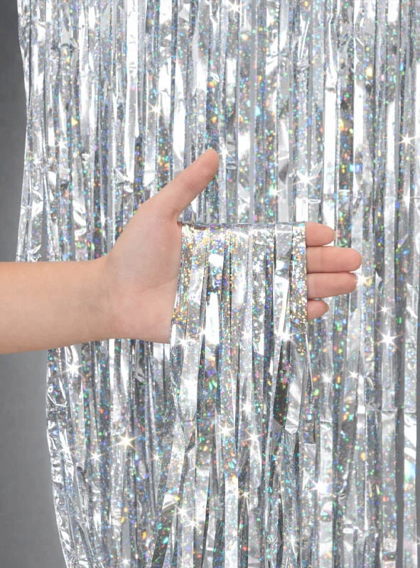 Glitter Lametta Vorhang 100x250cm