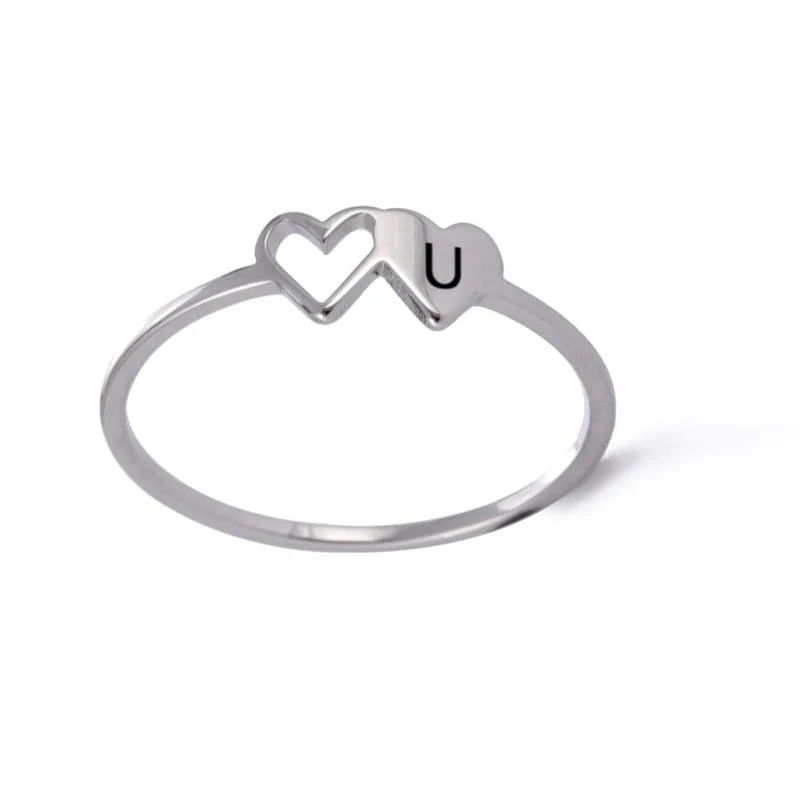Ring Buchstabe Herz