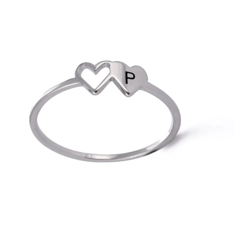 Ring Buchstabe Herz
