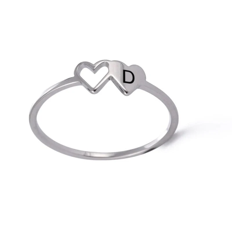 Ring Buchstabe Herz