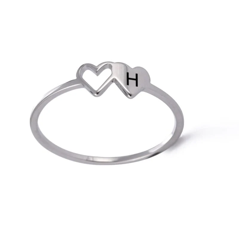 Ring Buchstabe Herz