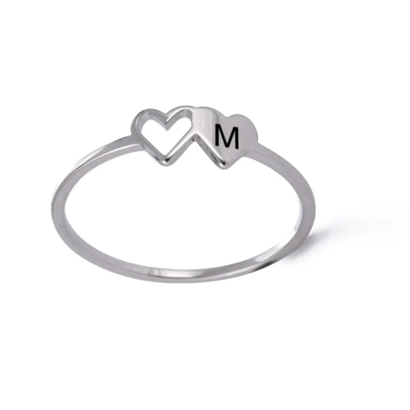 Ring Buchstabe Herz