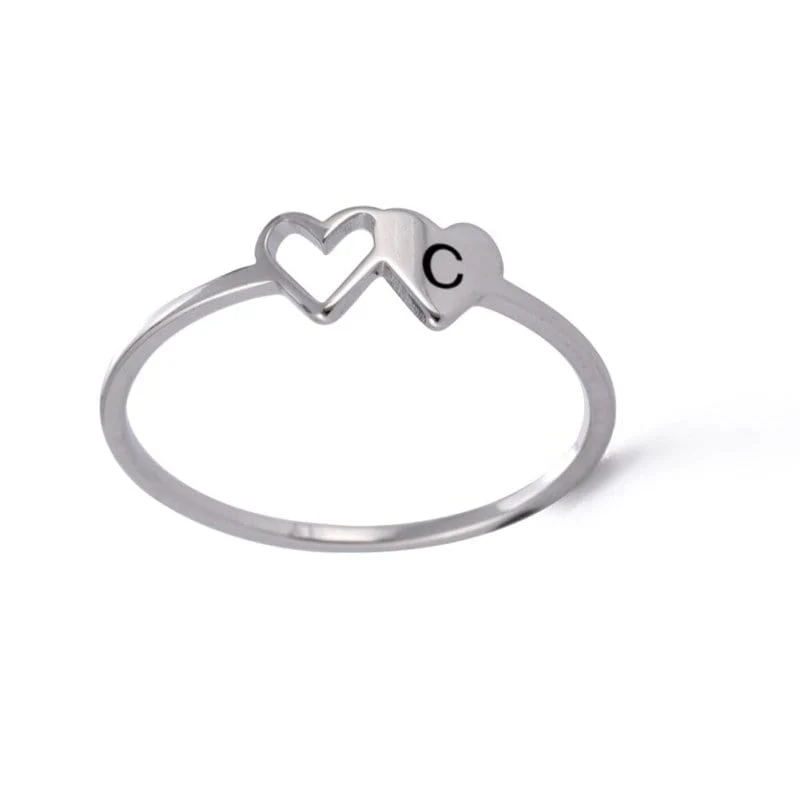 Ring Buchstabe Herz