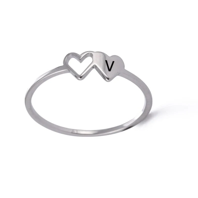 Ring Buchstabe Herz