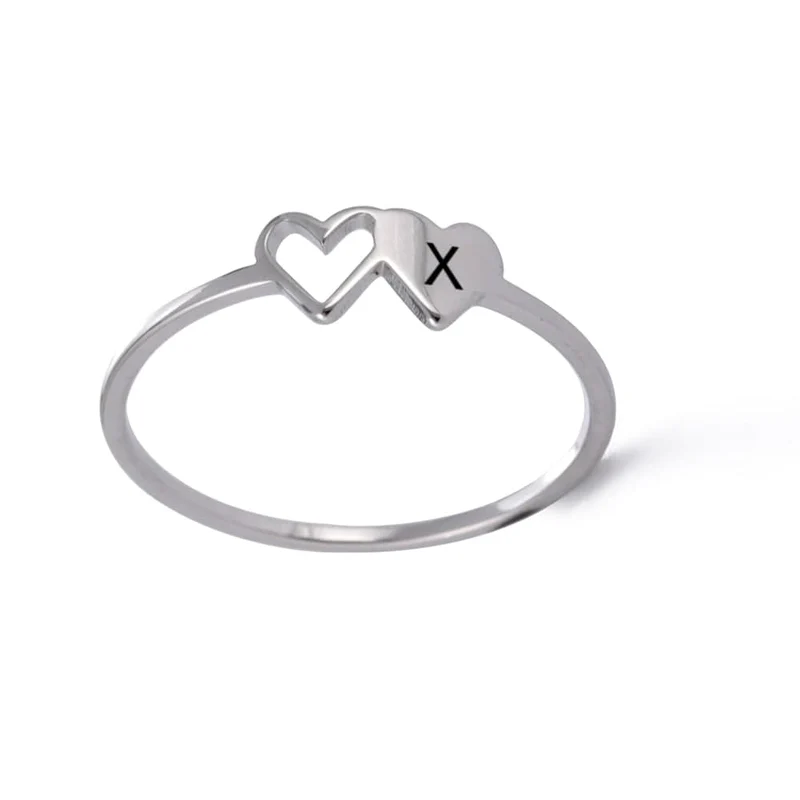 Ring Buchstabe Herz