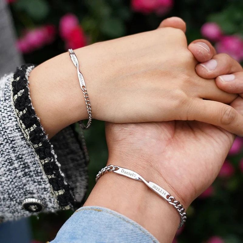 Partner Armband Silber Gravur