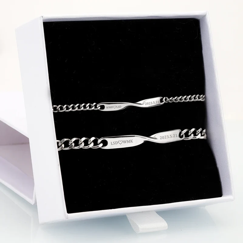 Partner Armband Silber Gravur
