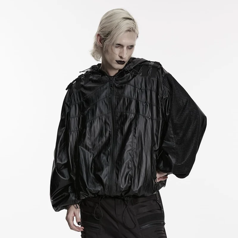 Punk-Minimalistische Herren-Kapuzenjacke