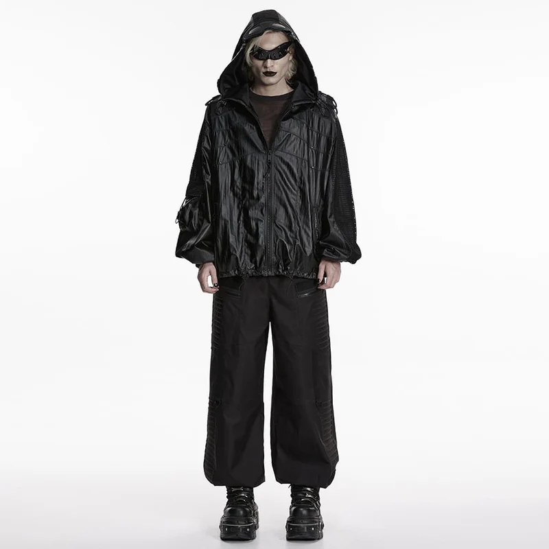 Punk-Minimalistische Herren-Kapuzenjacke