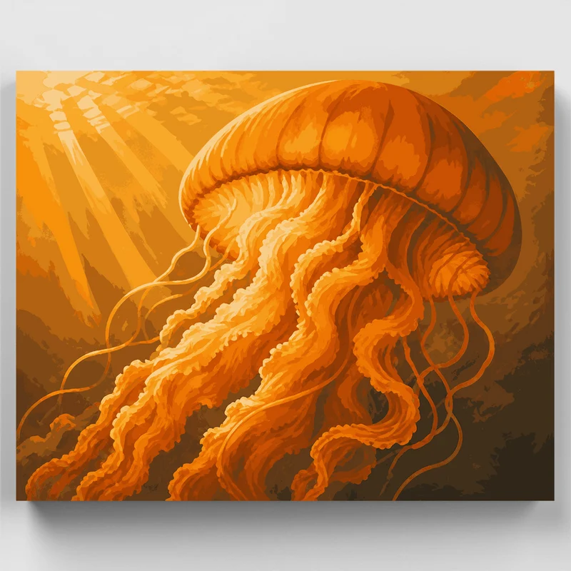 Amber Lion's Mane - Paint by Numbers Kit