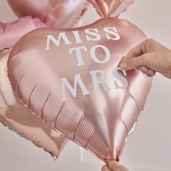 Individualisierbare Herzballons Rosa & Roségold 8 Stk.