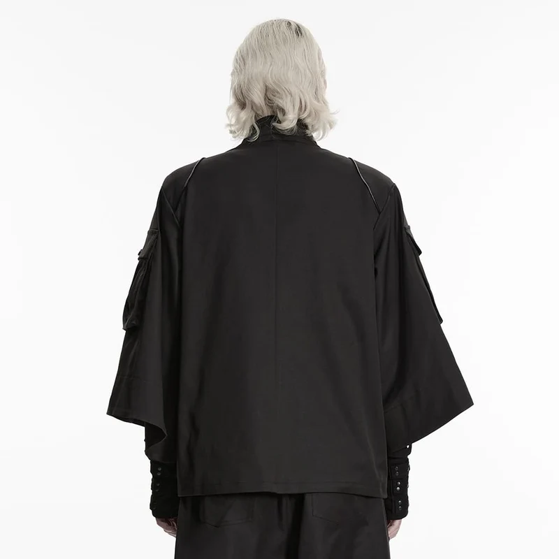 Punk-Herrenjacke mit vielen Taschen und Riemen