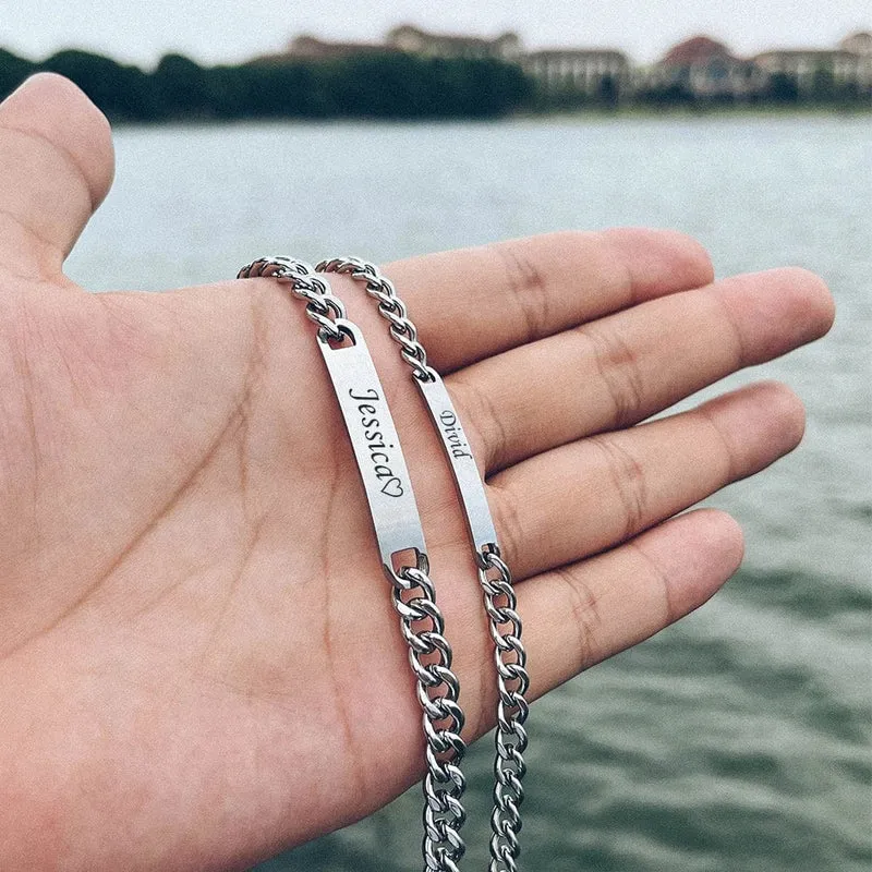 Valentinstagsgeschenk Armband Paar (Gravur)