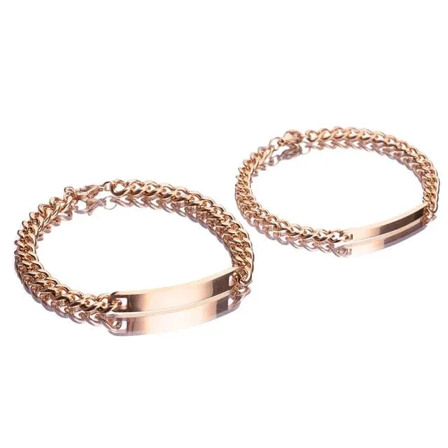 Valentinstagsgeschenk Armband Paar (Gravur)