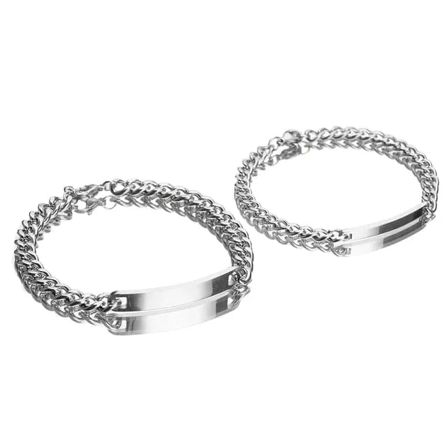 Valentinstagsgeschenk Armband Paar (Gravur)