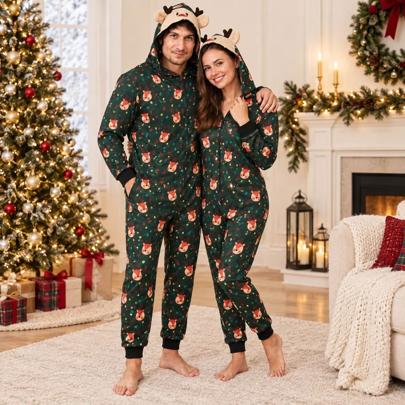 Pyjama Couple Noel Assorti