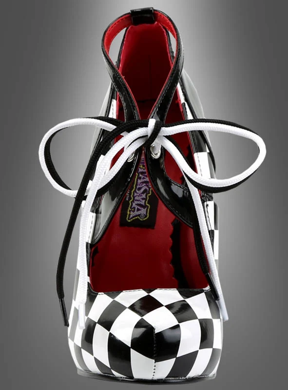 Harlekin Schachbrett Schuhe Clown
