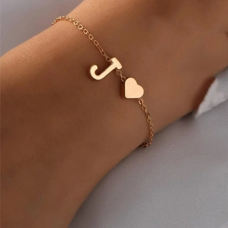 Armband Initiale Coeur