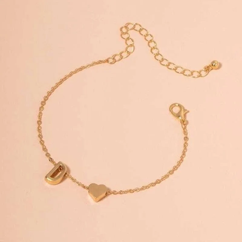 Armband Initiale Coeur