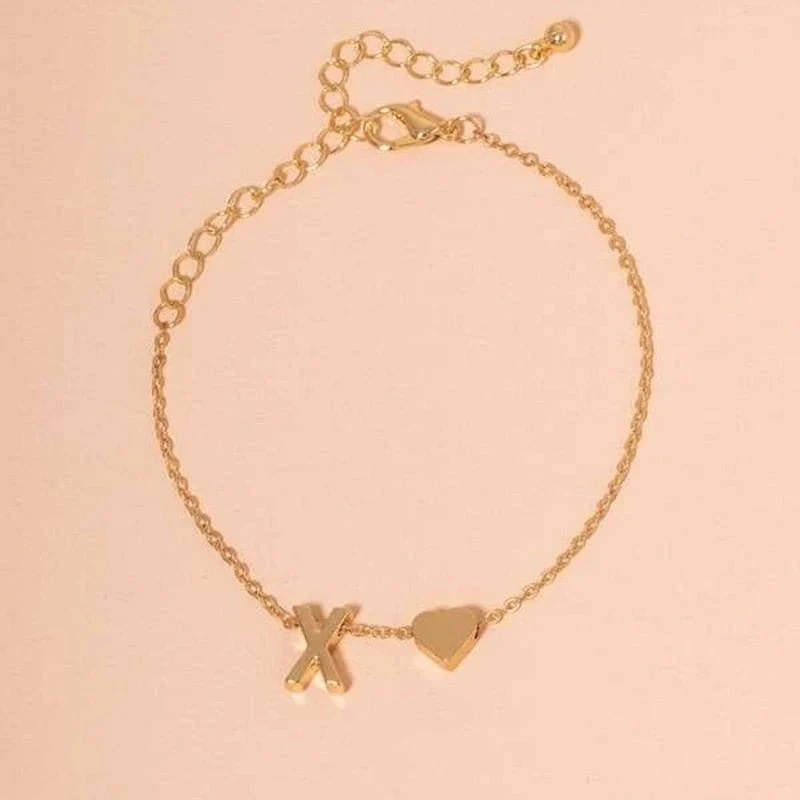 Armband Initiale Coeur