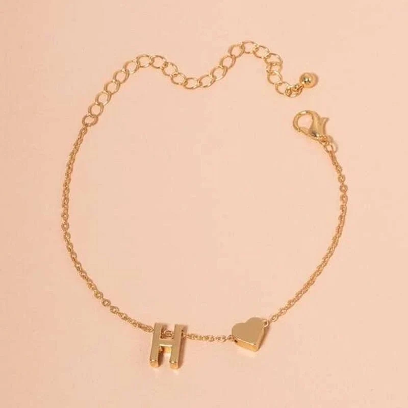 Armband Initiale Coeur