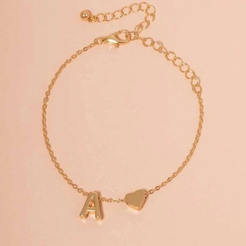 Armband Initiale Coeur
